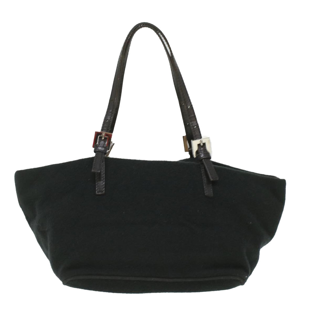 FENDI Hand Bag Wool Black rd4314