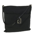 FENDI Zucca Canvas Shoulder Bag Nylon Black rd4345