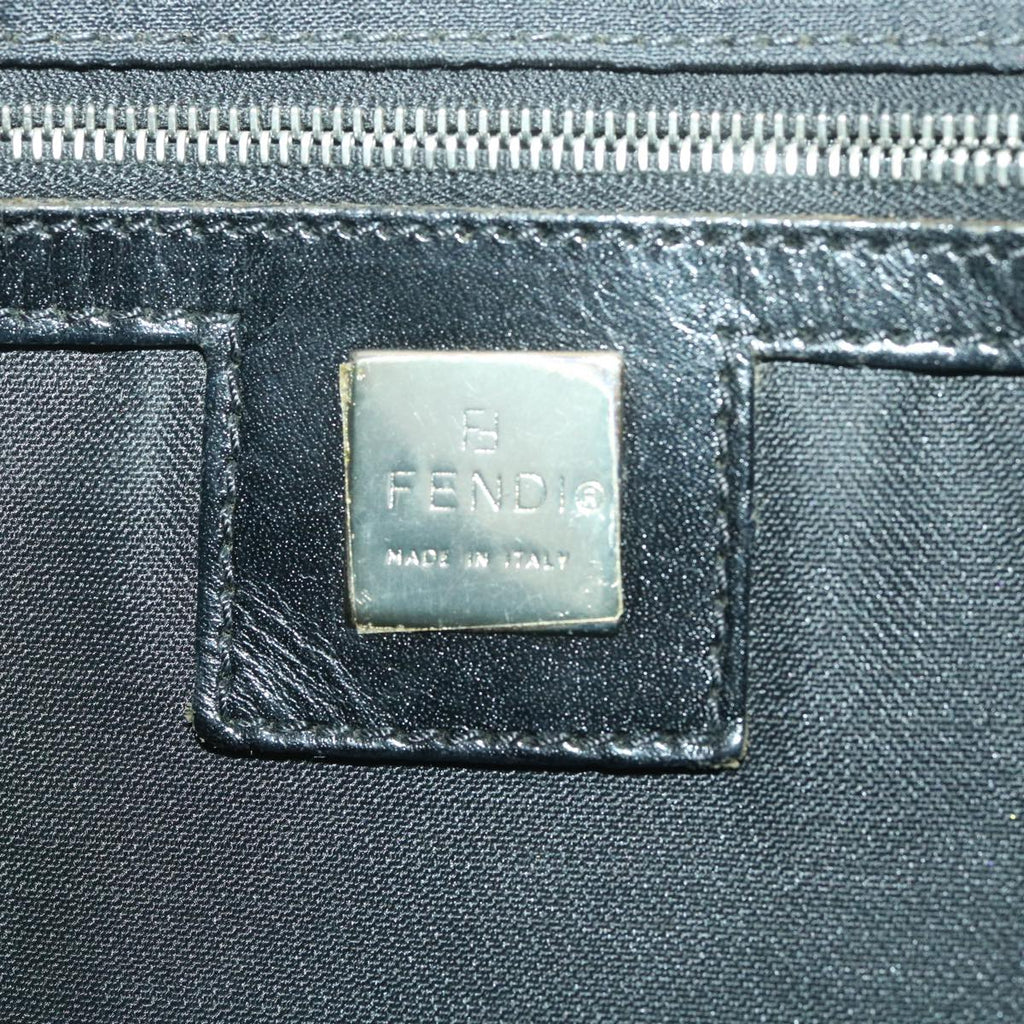 FENDI Zucca Canvas Shoulder Bag Nylon Black rd4345