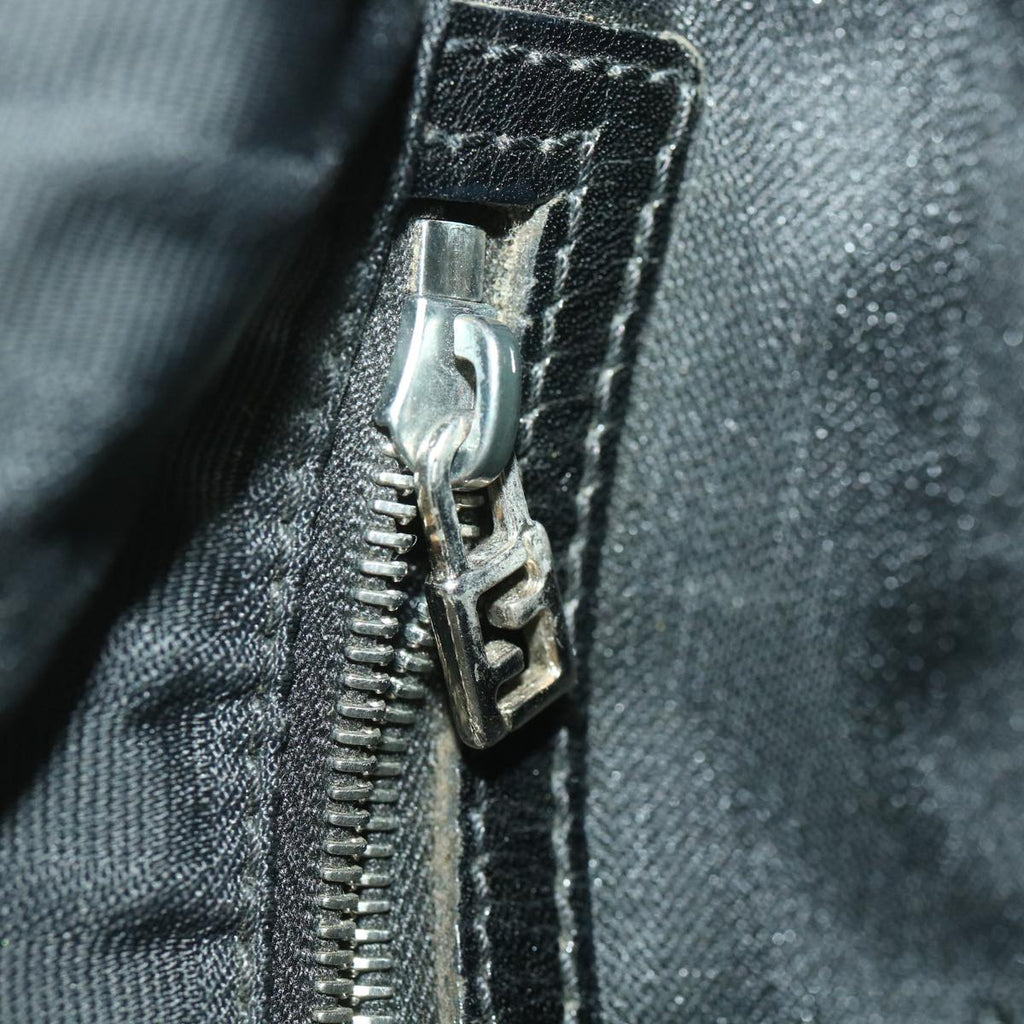 FENDI Zucca Canvas Shoulder Bag Nylon Black rd4345