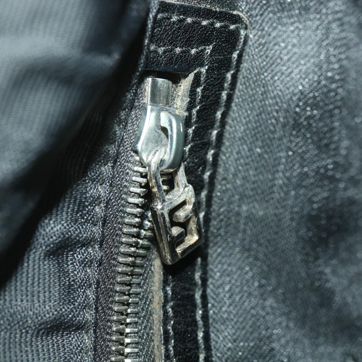 FENDI Zucca Canvas Shoulder Bag Nylon Black rd4345