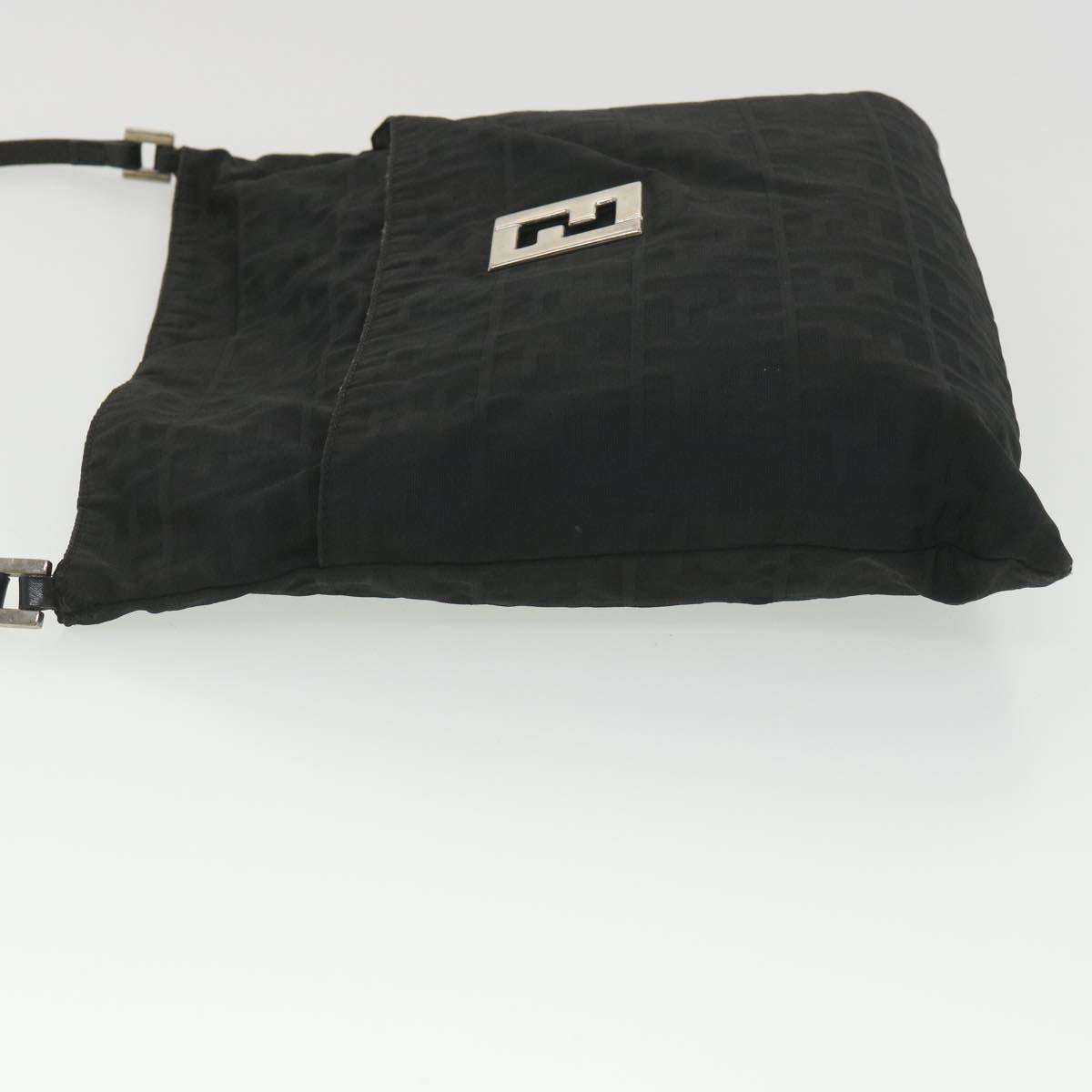 FENDI Zucca Canvas Shoulder Bag Nylon Black rd4345