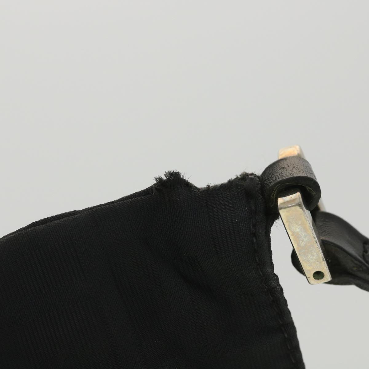 FENDI Zucca Canvas Shoulder Bag Nylon Black rd4345