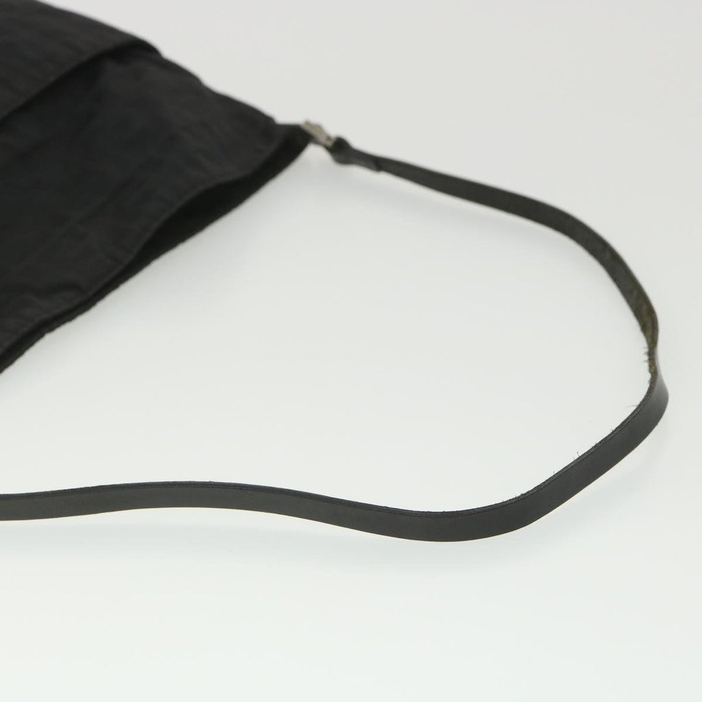 FENDI Zucca Canvas Shoulder Bag Nylon Black rd4345