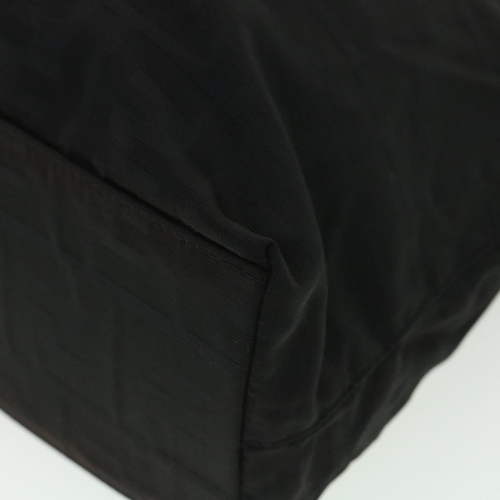 FENDI Zucca Canvas Shoulder Bag Nylon Black rd4348
