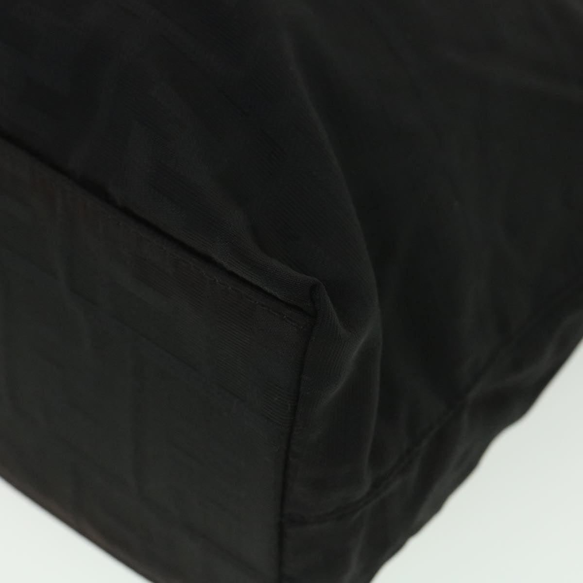 FENDI Zucca Canvas Shoulder Bag Nylon Black rd4348