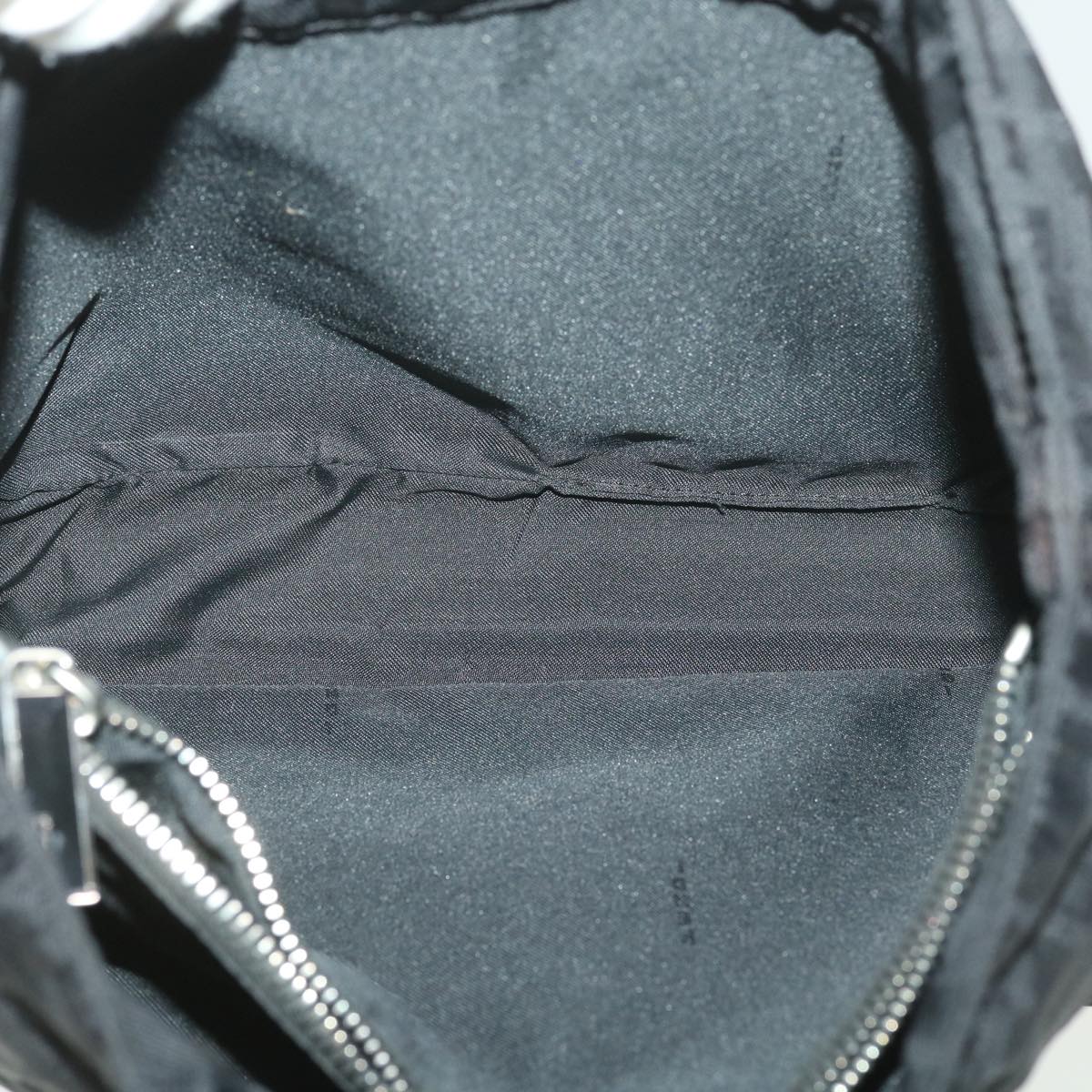 FENDI Zucca Canvas Shoulder Bag Nylon Black rd4348