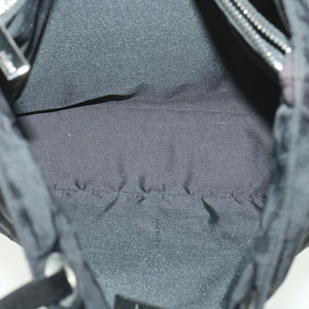 FENDI Zucca Canvas Shoulder Bag Nylon Black rd4348