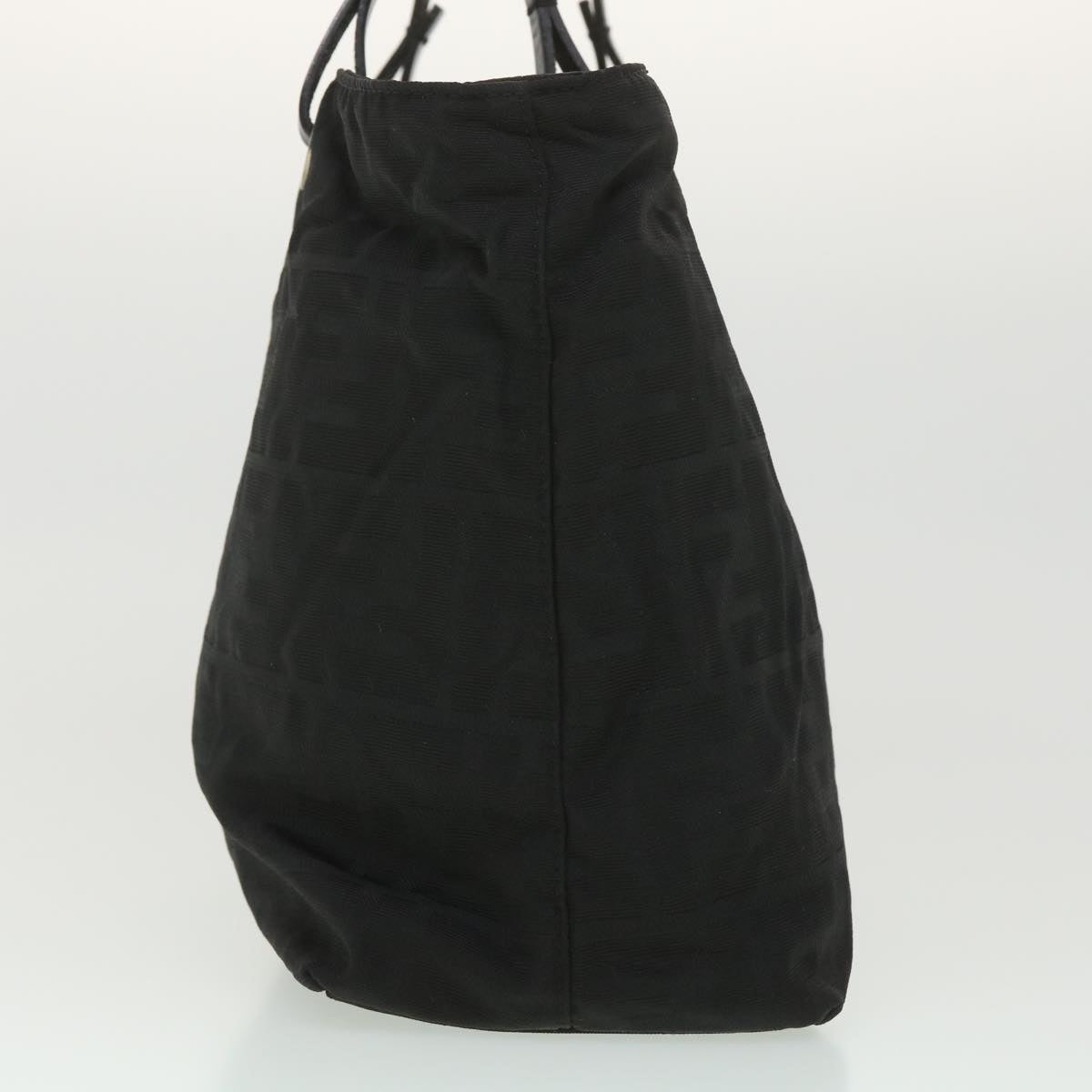 FENDI Zucca Canvas Shoulder Bag Nylon Black rd4348
