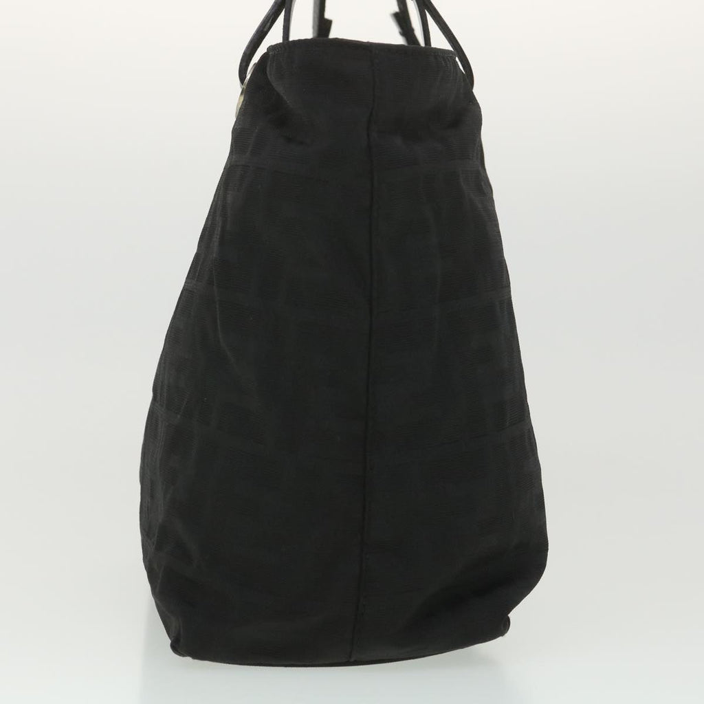 FENDI Zucca Canvas Shoulder Bag Nylon Black rd4348