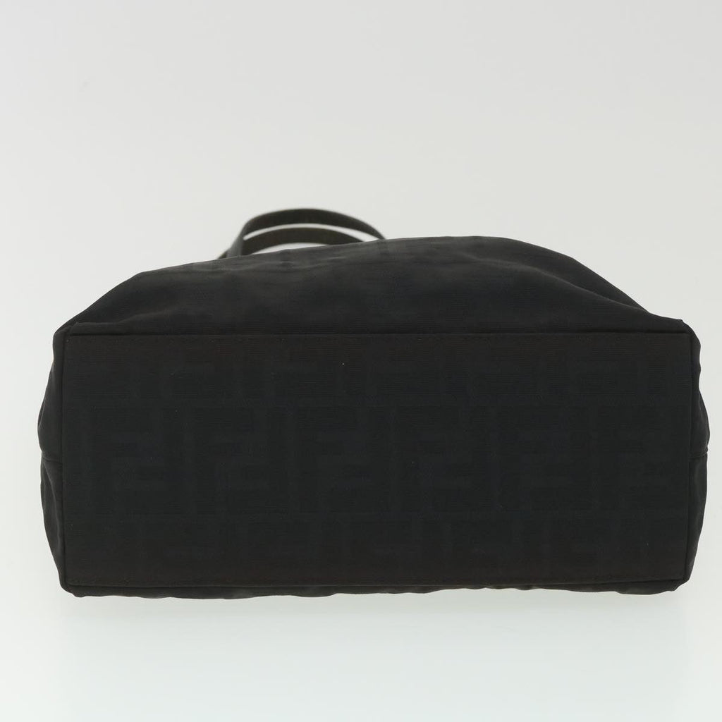 FENDI Zucca Canvas Shoulder Bag Nylon Black rd4348