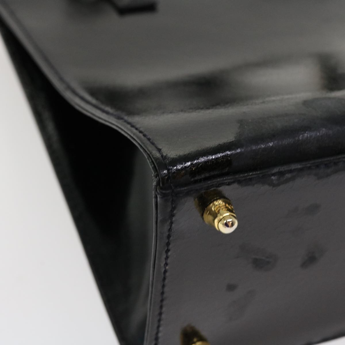 FENDI Hand Bag Leather 2way Black rd4371