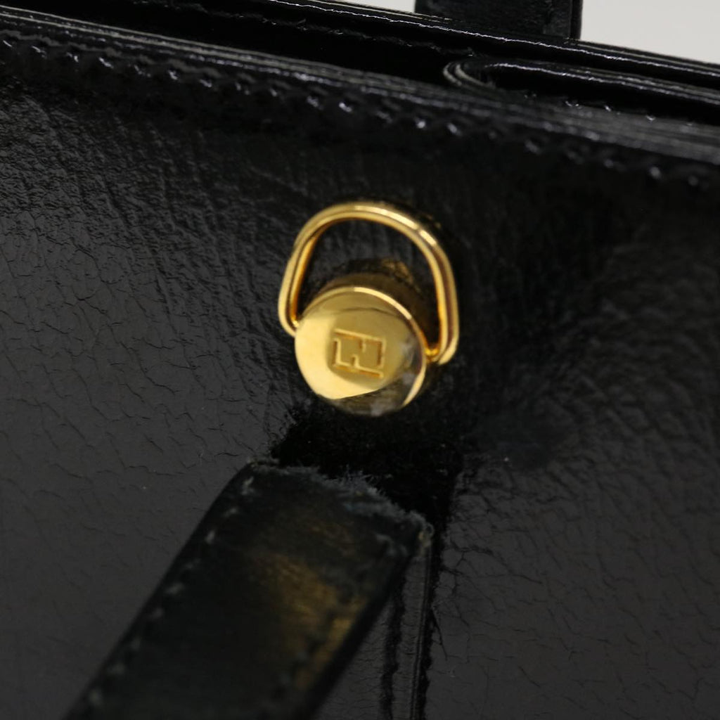 FENDI Hand Bag Leather 2way Black rd4371