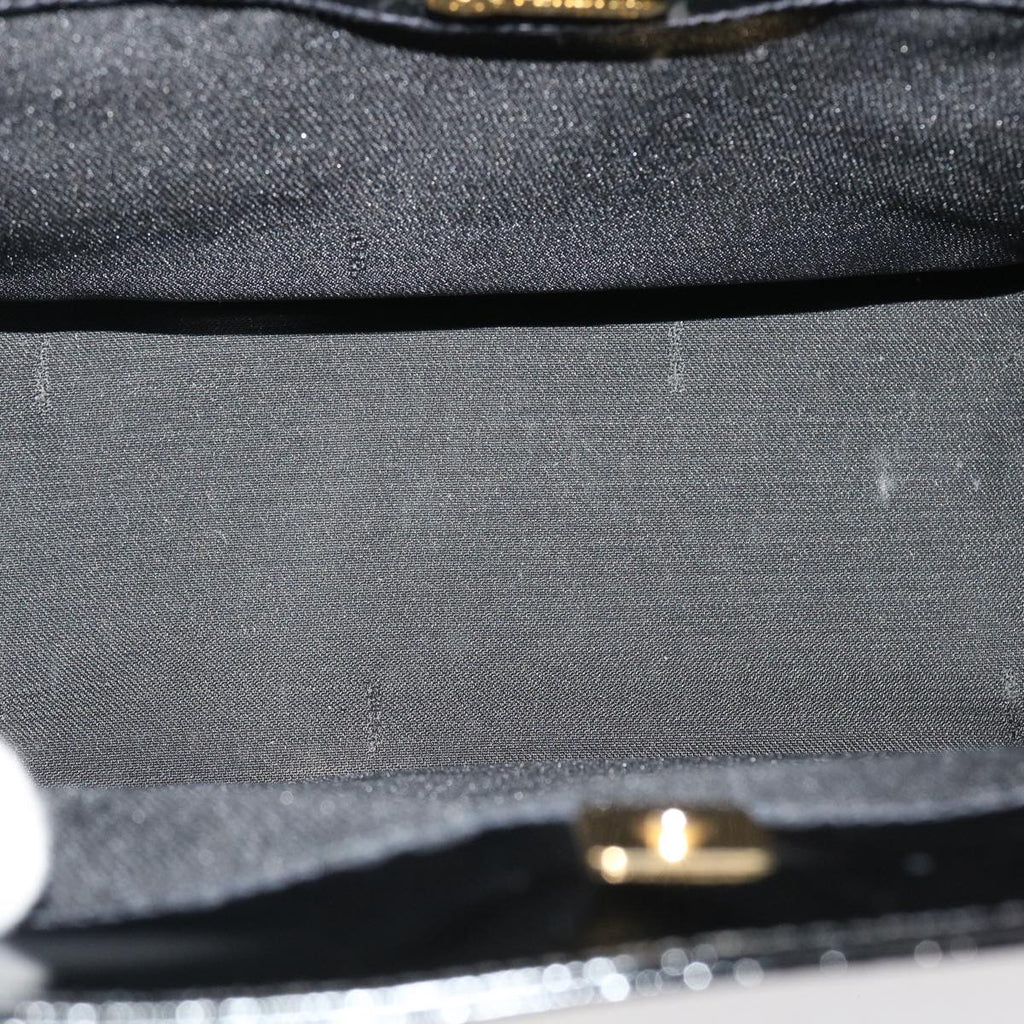 FENDI Hand Bag Leather 2way Black rd4371
