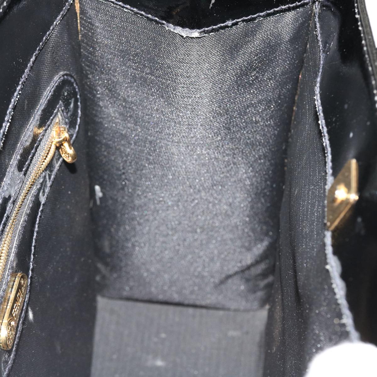 FENDI Hand Bag Leather 2way Black rd4371