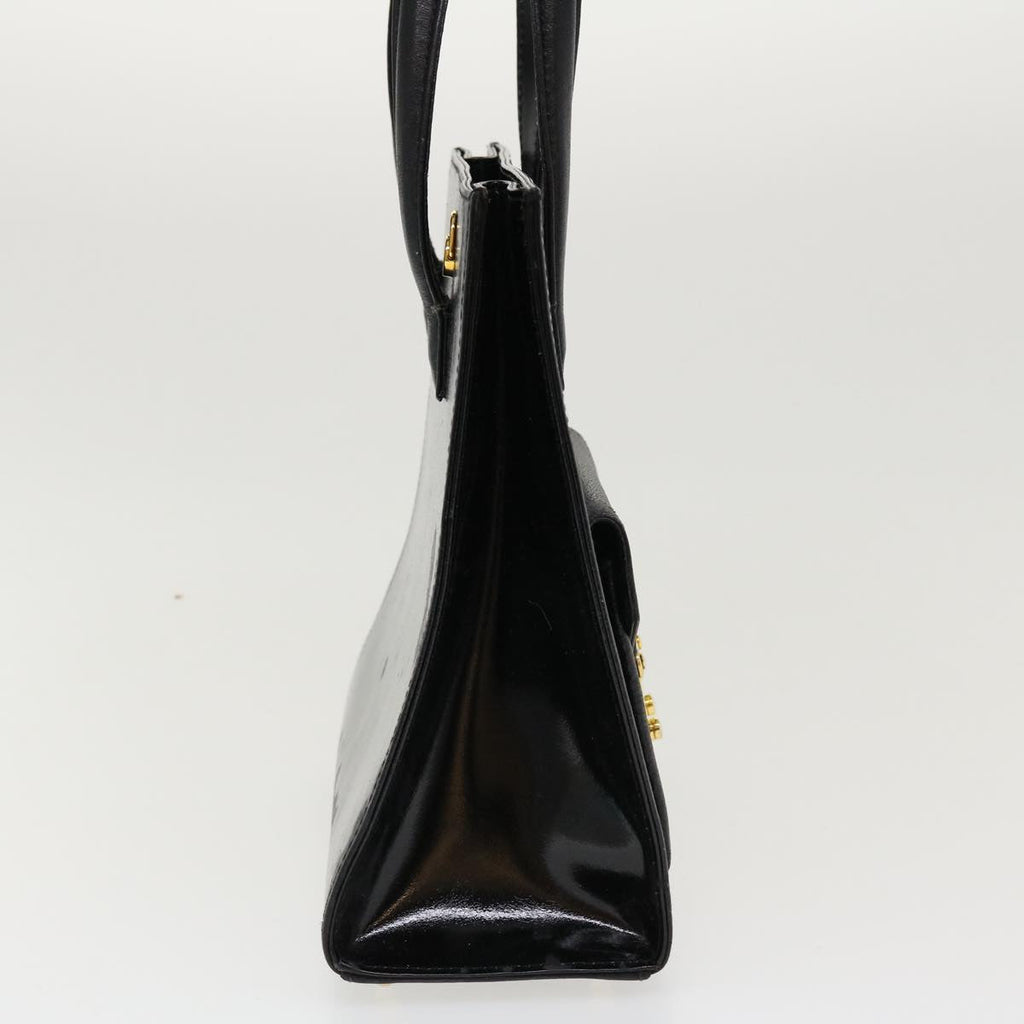 FENDI Hand Bag Leather 2way Black rd4371