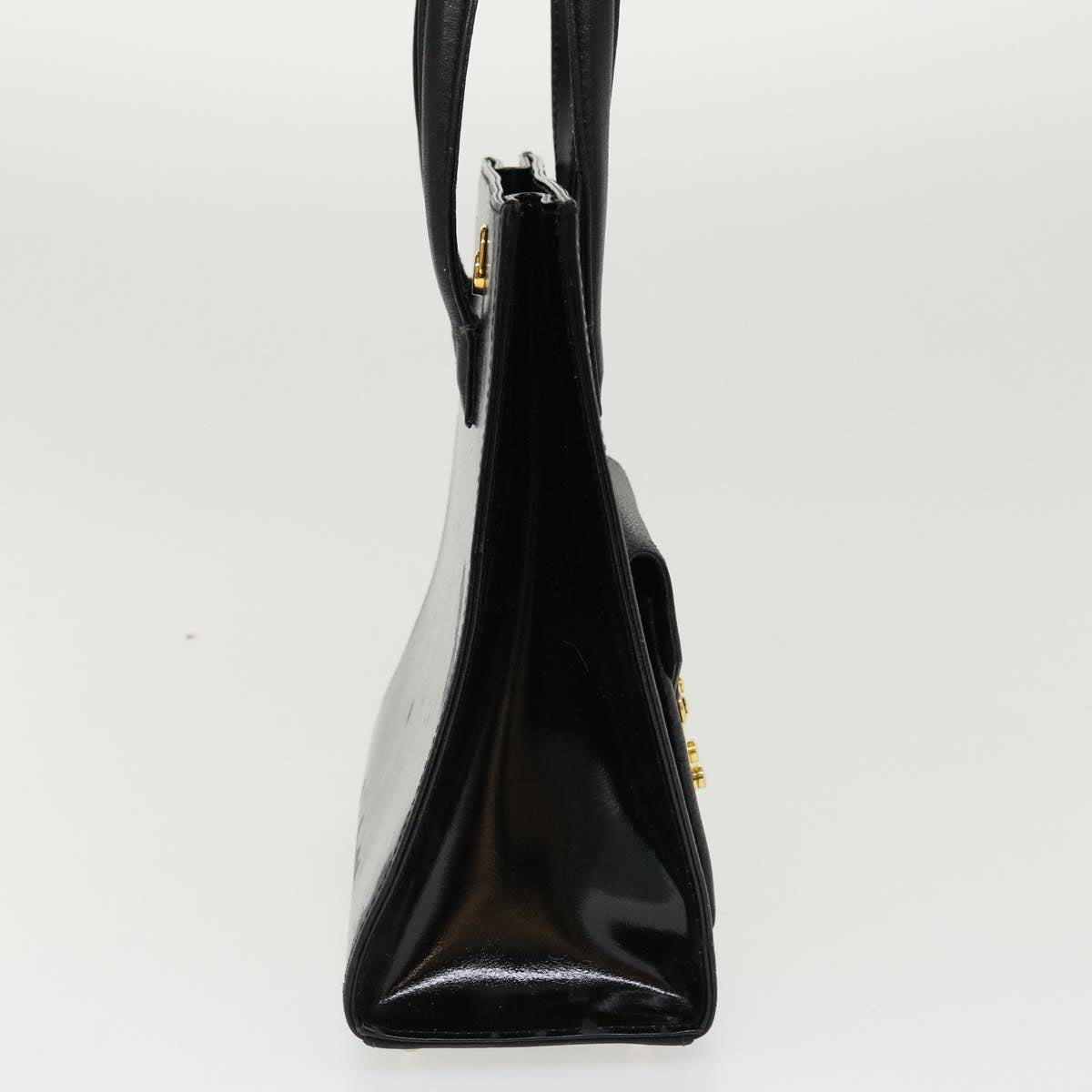 FENDI Hand Bag Leather 2way Black rd4371