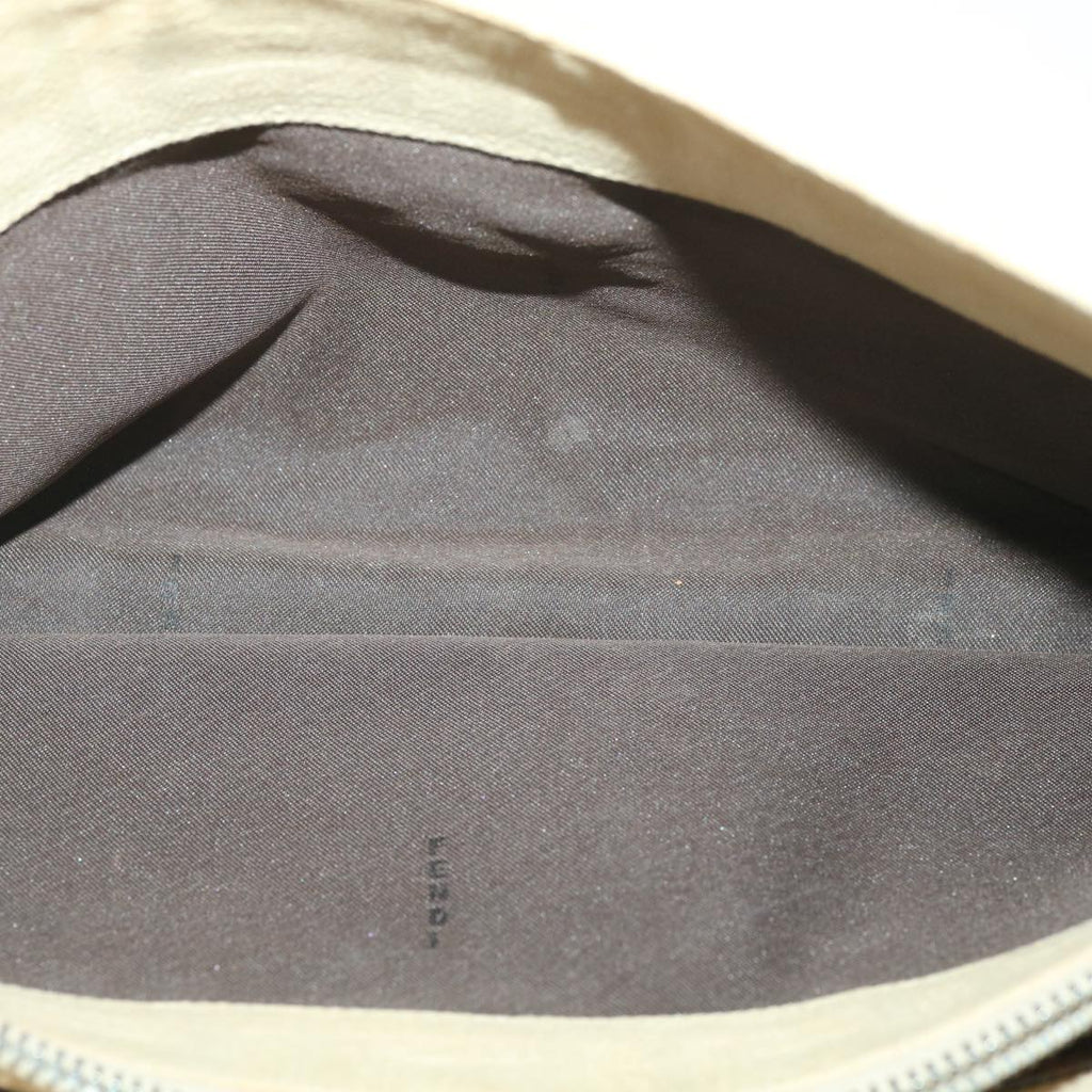 FENDI Zucca Canvas Mamma Baguette Shoulder Bag Beige rd4393
