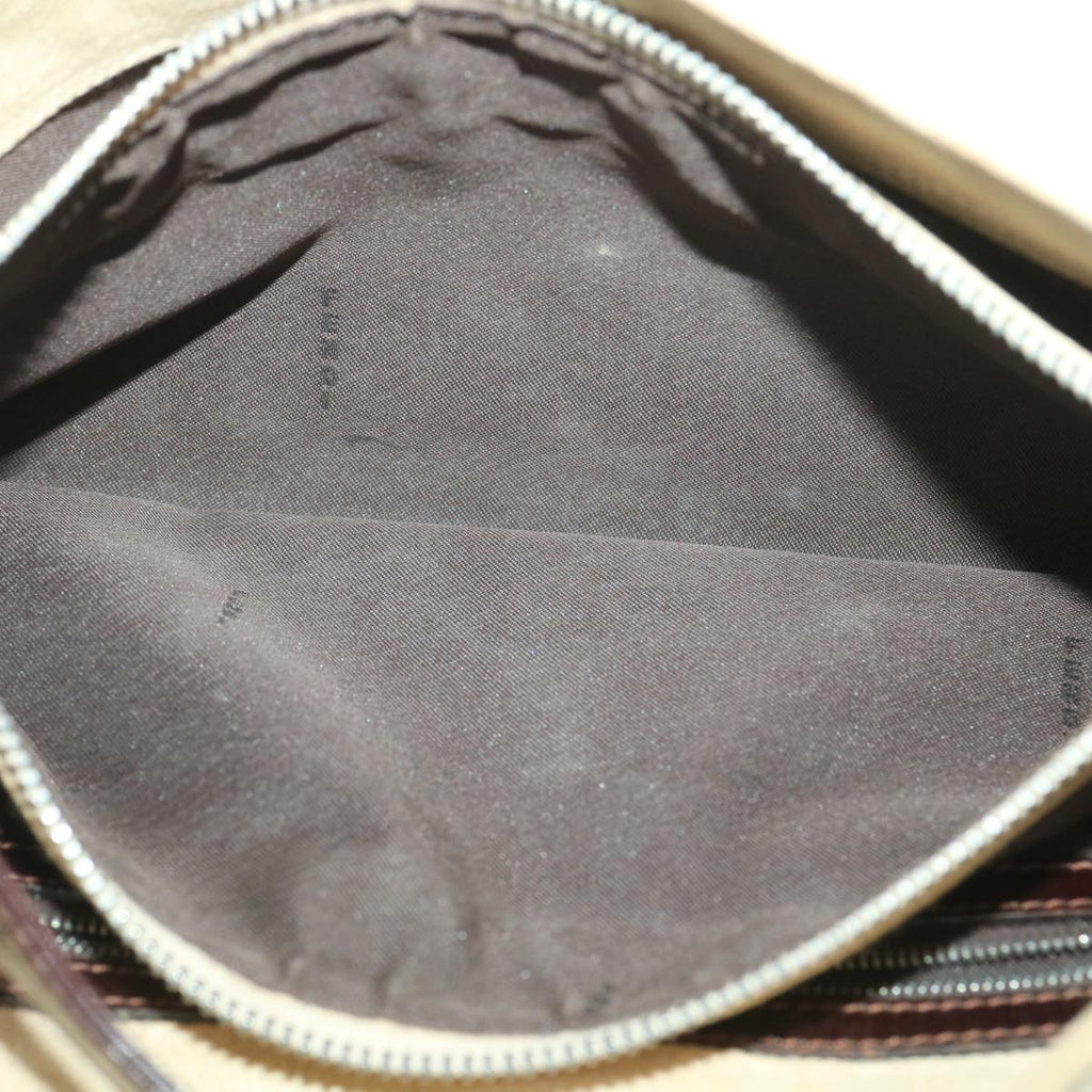 FENDI Zucca Canvas Mamma Baguette Shoulder Bag Beige rd4393