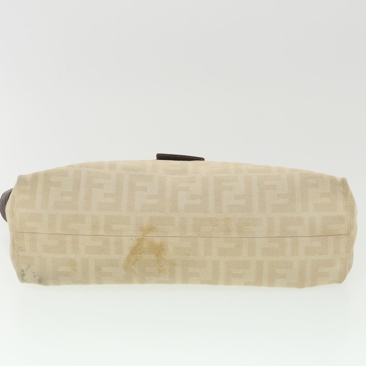 FENDI Zucca Canvas Mamma Baguette Shoulder Bag Beige rd4393