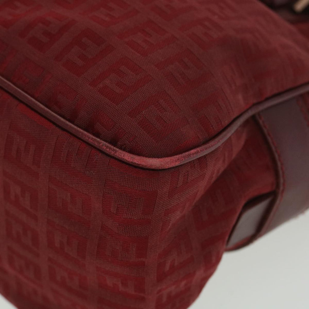 FENDI Zucchino Canvas Hand Bag Red rd4396