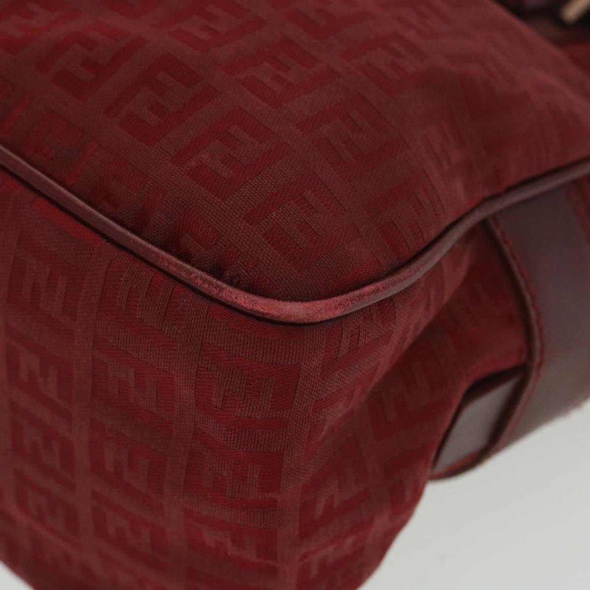 FENDI Zucchino Canvas Hand Bag Red rd4396