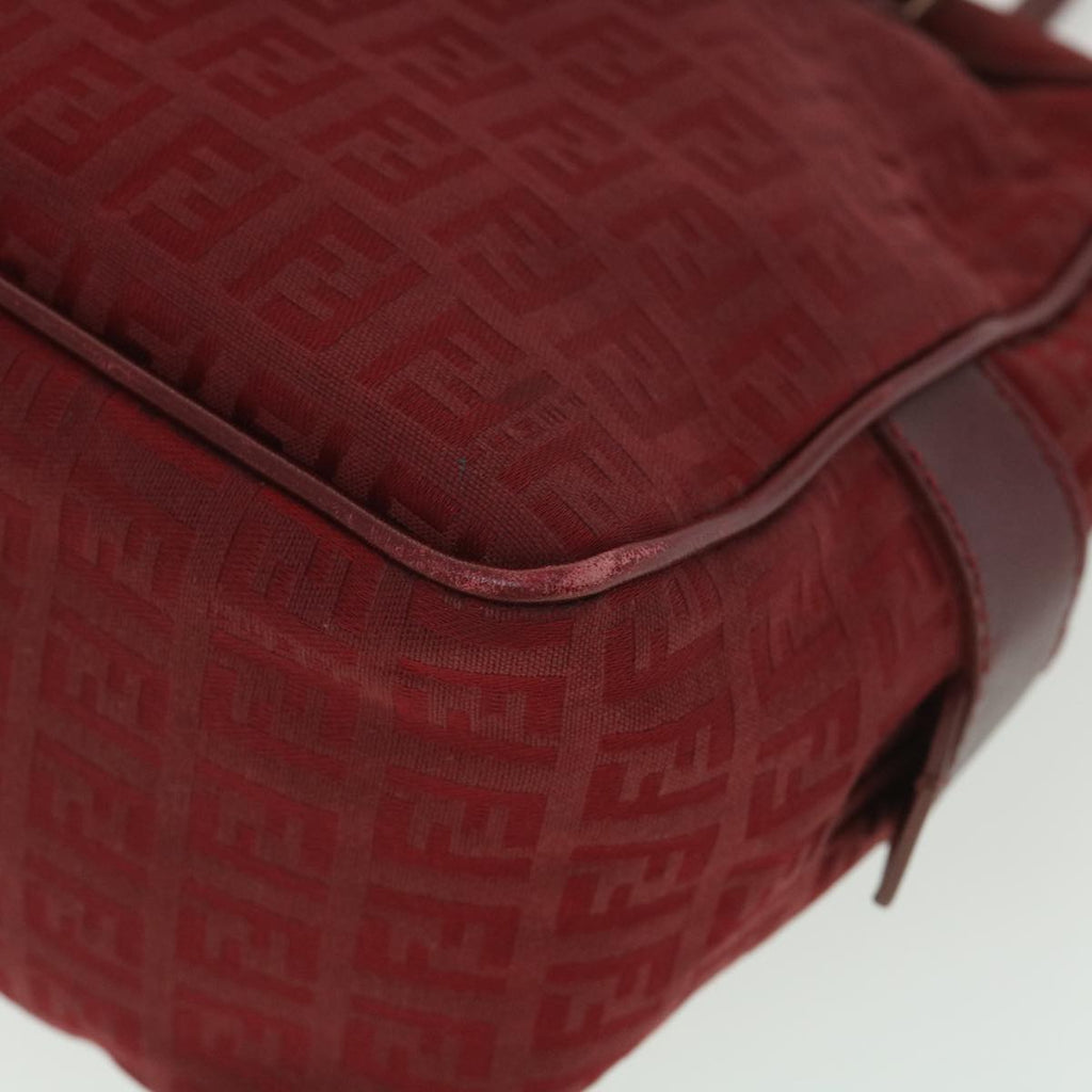 FENDI Zucchino Canvas Hand Bag Red rd4396