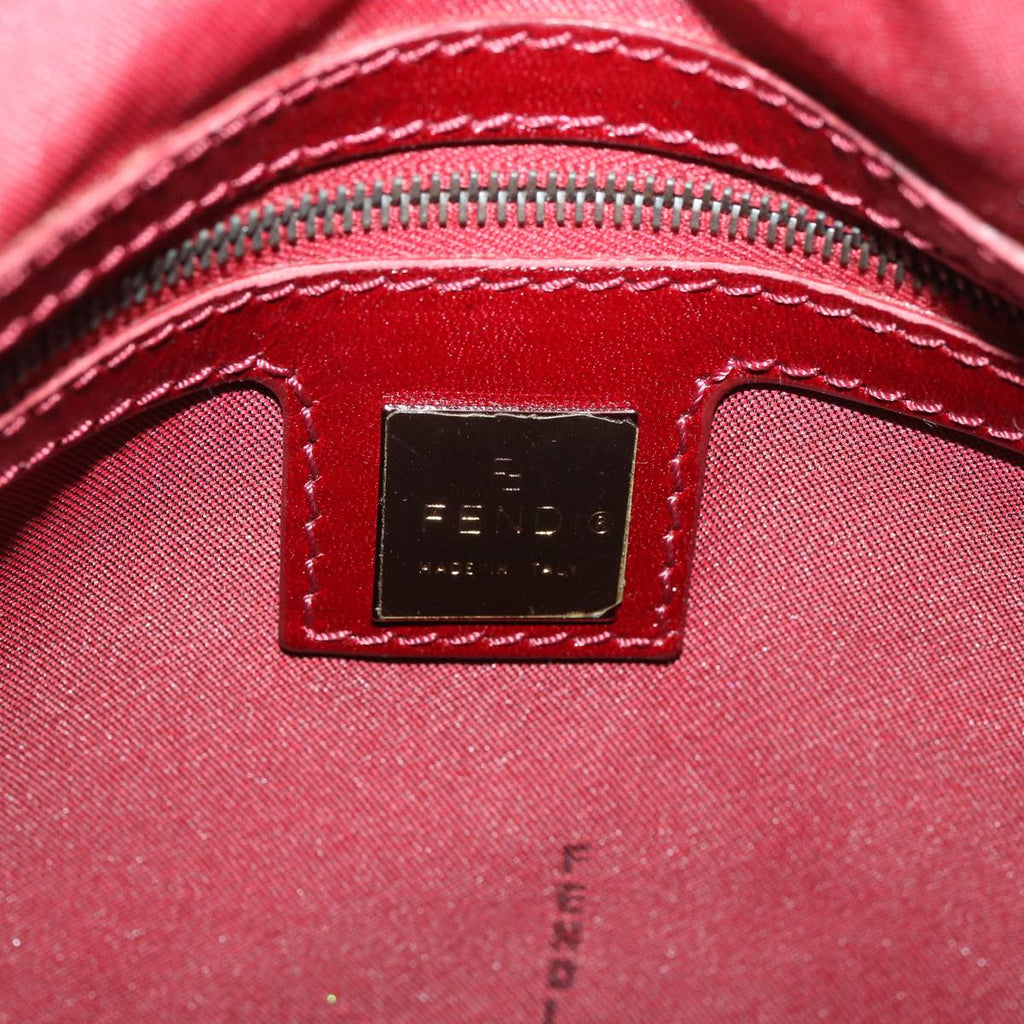 FENDI Zucchino Canvas Hand Bag Red rd4396