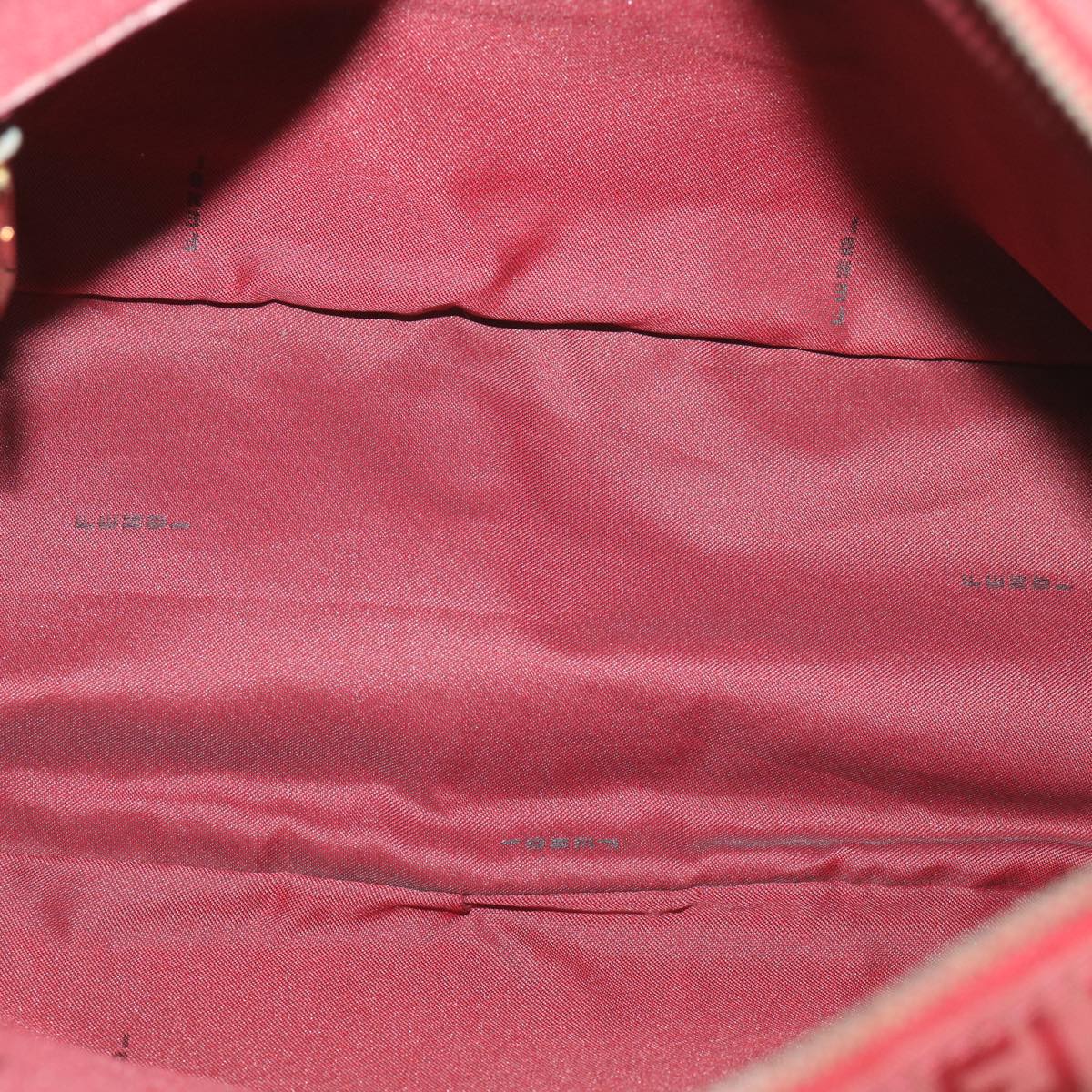 FENDI Zucchino Canvas Hand Bag Red rd4396
