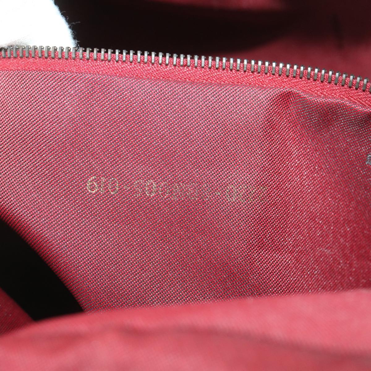 FENDI Zucchino Canvas Hand Bag Red rd4396