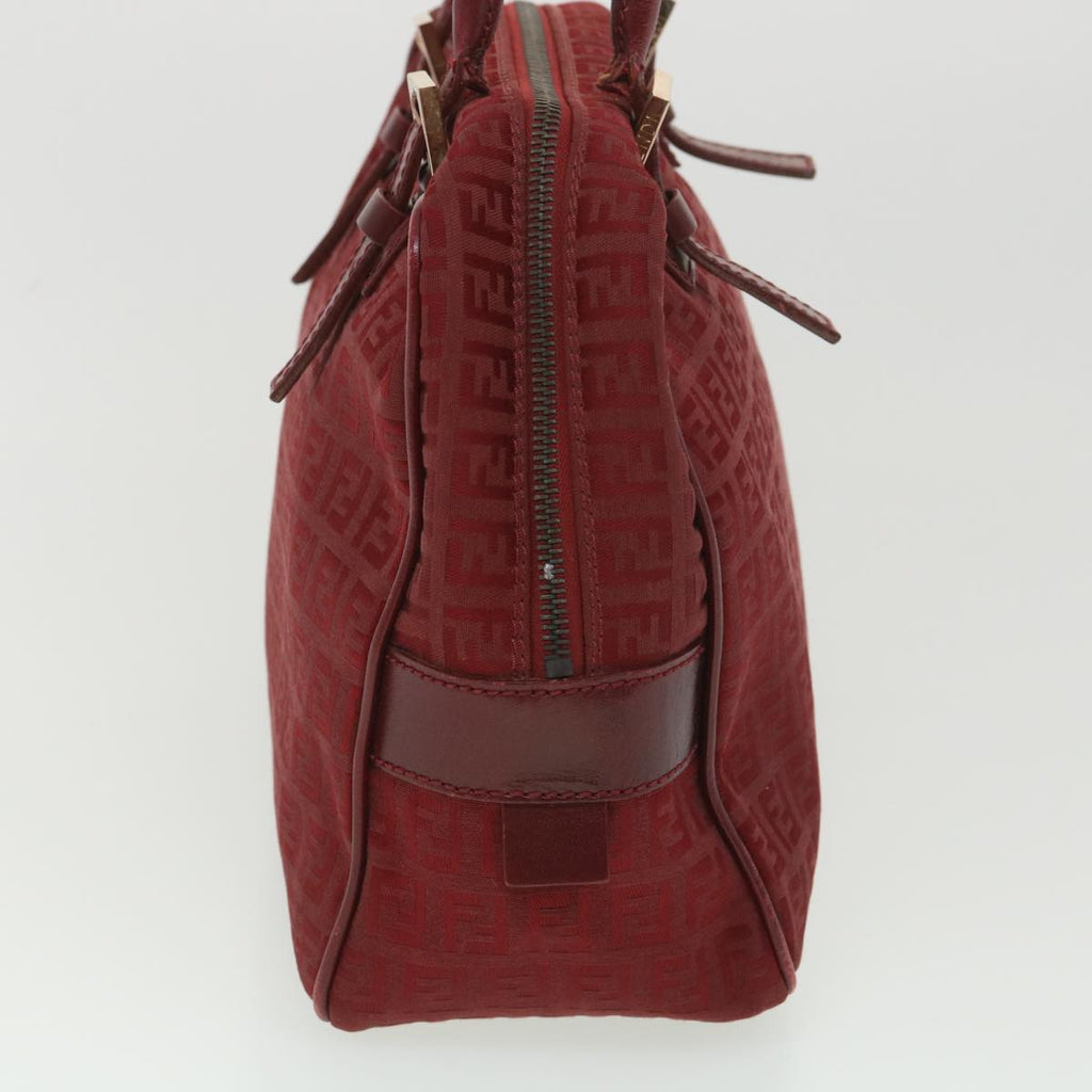 FENDI Zucchino Canvas Hand Bag Red rd4396
