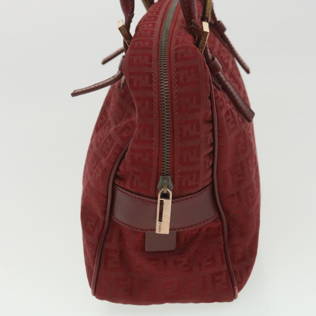 FENDI Zucchino Canvas Hand Bag Red rd4396