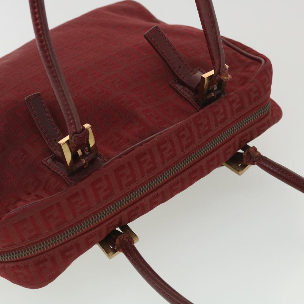 FENDI Zucchino Canvas Hand Bag Red rd4396