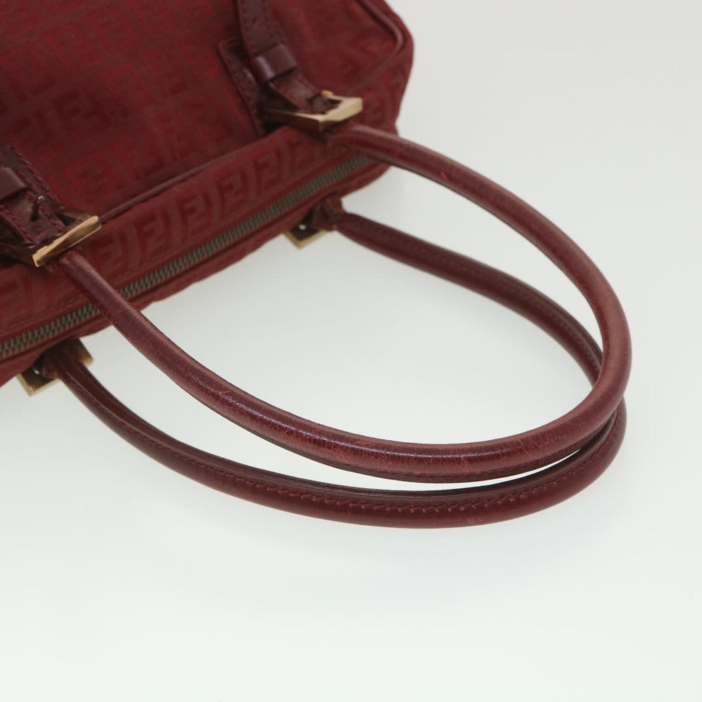 FENDI Zucchino Canvas Hand Bag Red rd4396