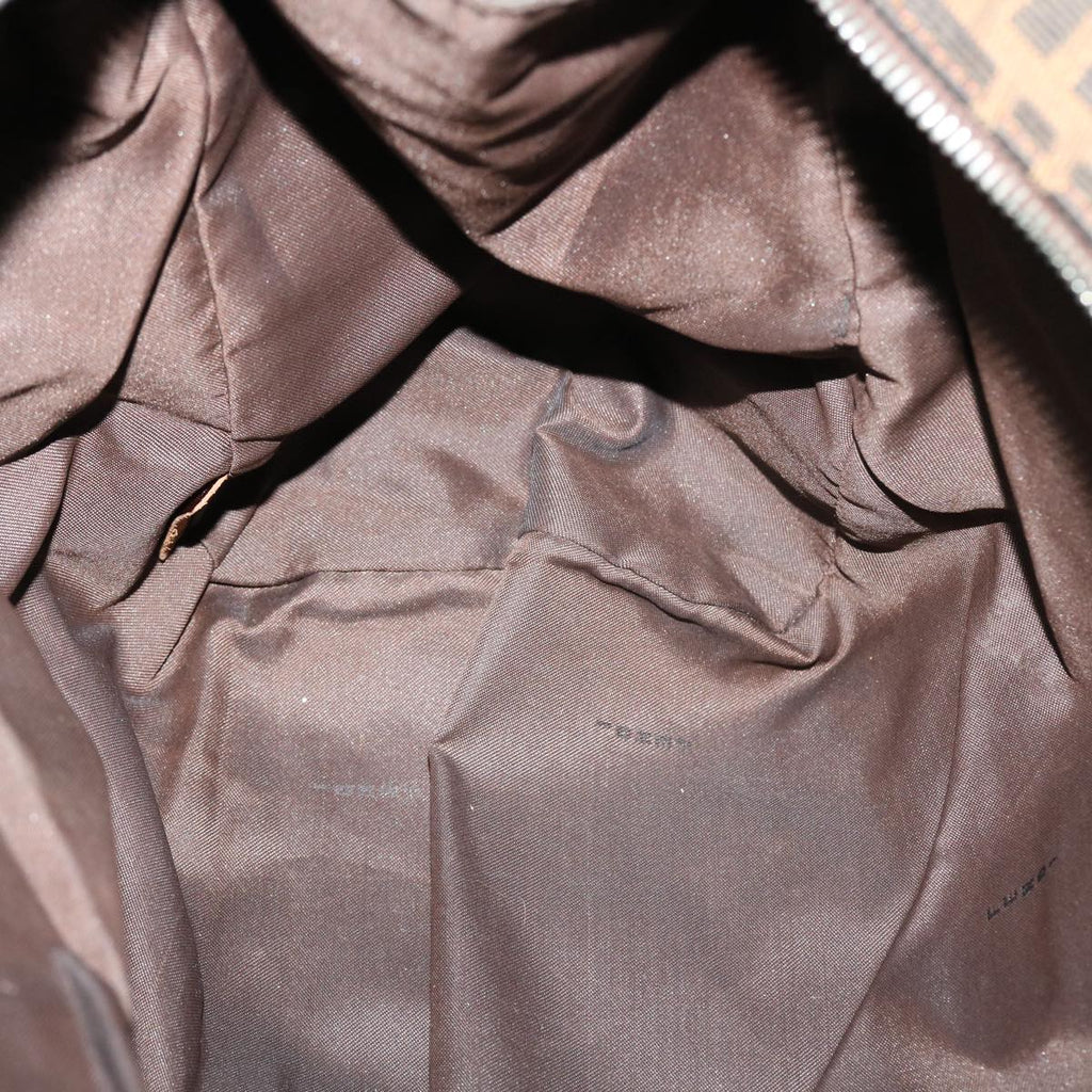 FENDI Zucca Canvas Hand Bag Nylon Brown Black rd4508