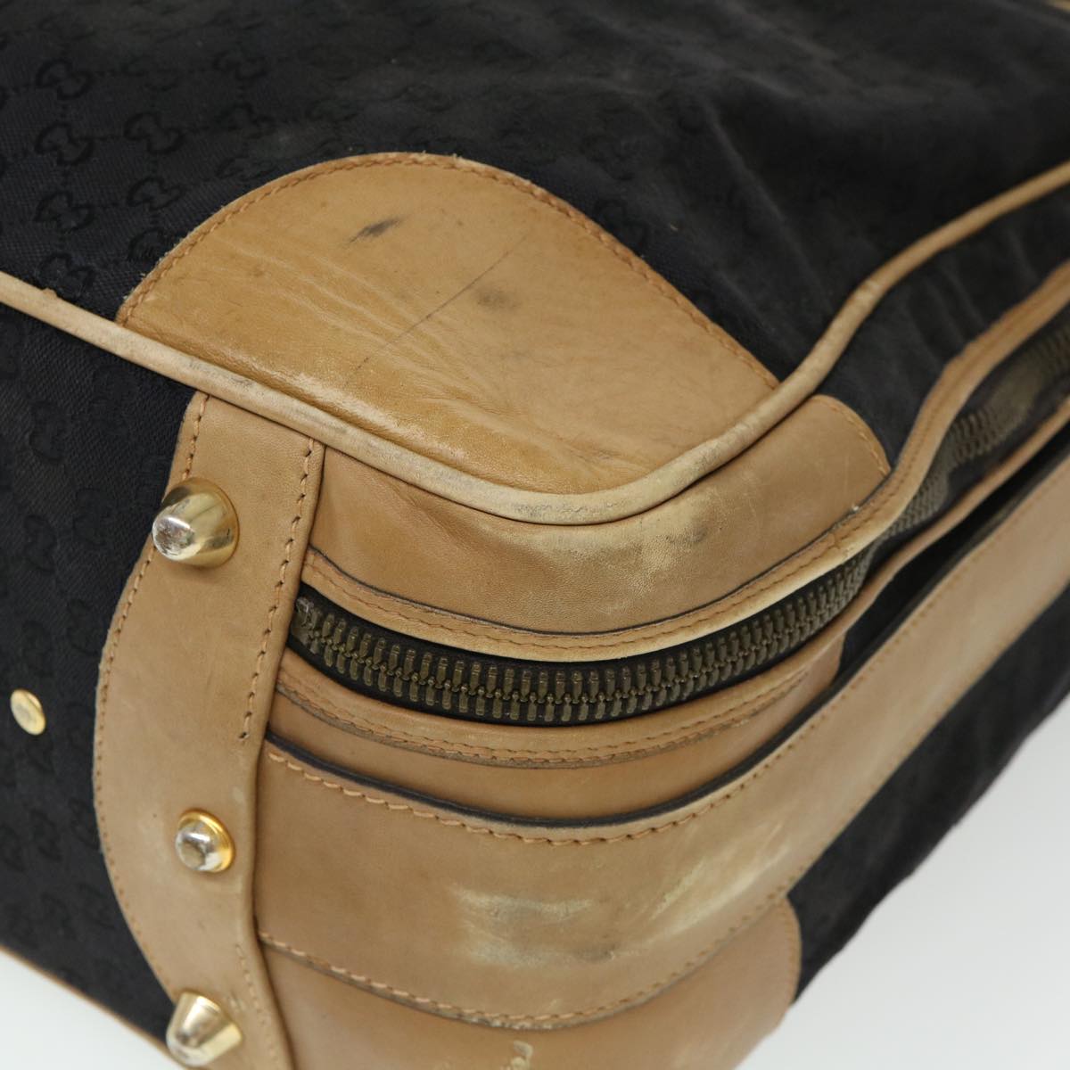 GUCCI Web Sherry Line GG Canvas Boston Bag Black Green Red rd4534