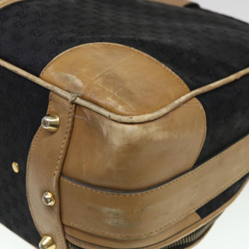 GUCCI Web Sherry Line GG Canvas Boston Bag Black Green Red rd4534