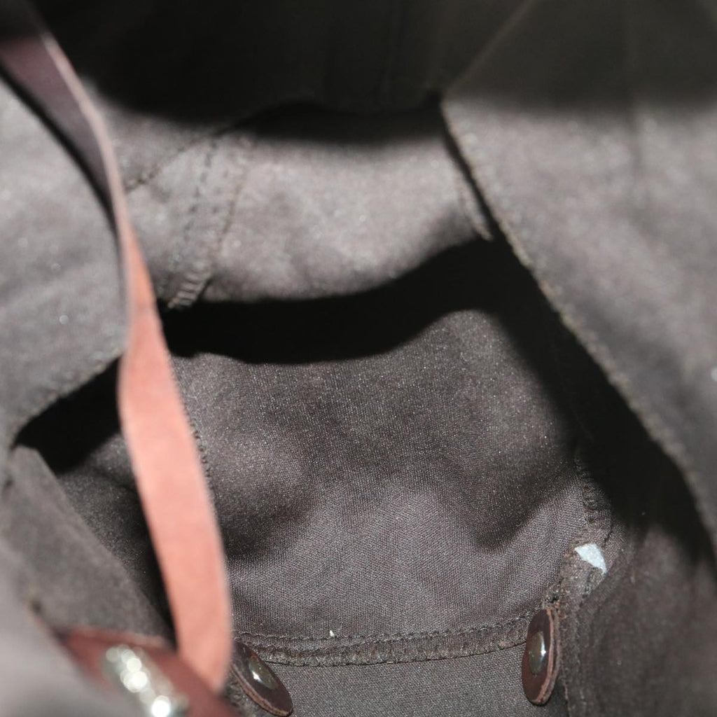 FENDI Hand Bag Nylon Brown rd4558