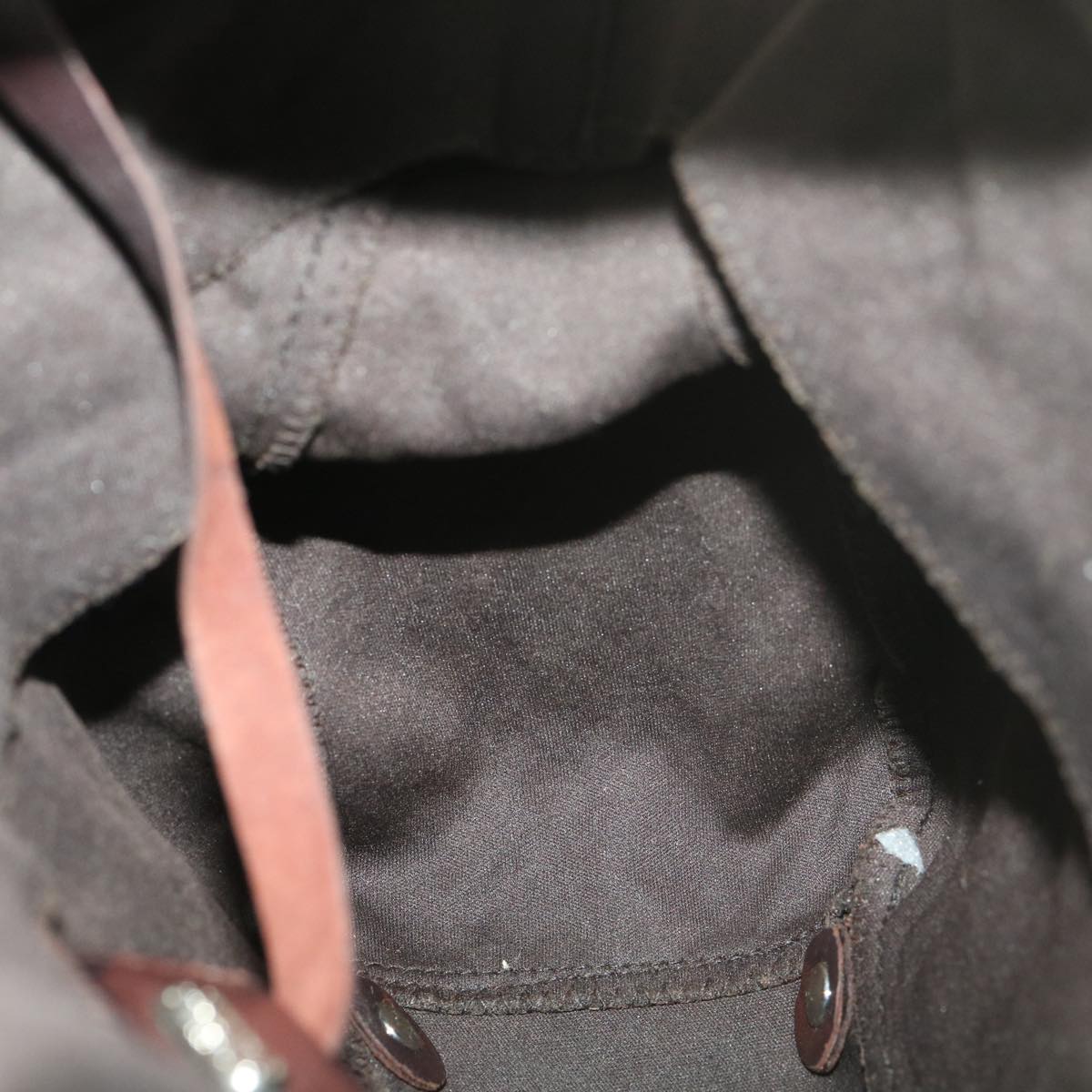 FENDI Hand Bag Nylon Brown rd4558