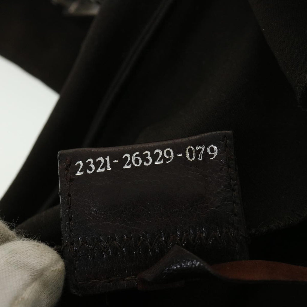 FENDI Hand Bag Nylon Brown rd4558