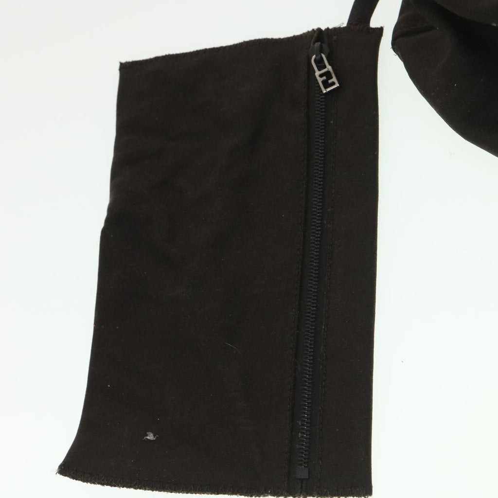 FENDI Hand Bag Nylon Brown rd4558
