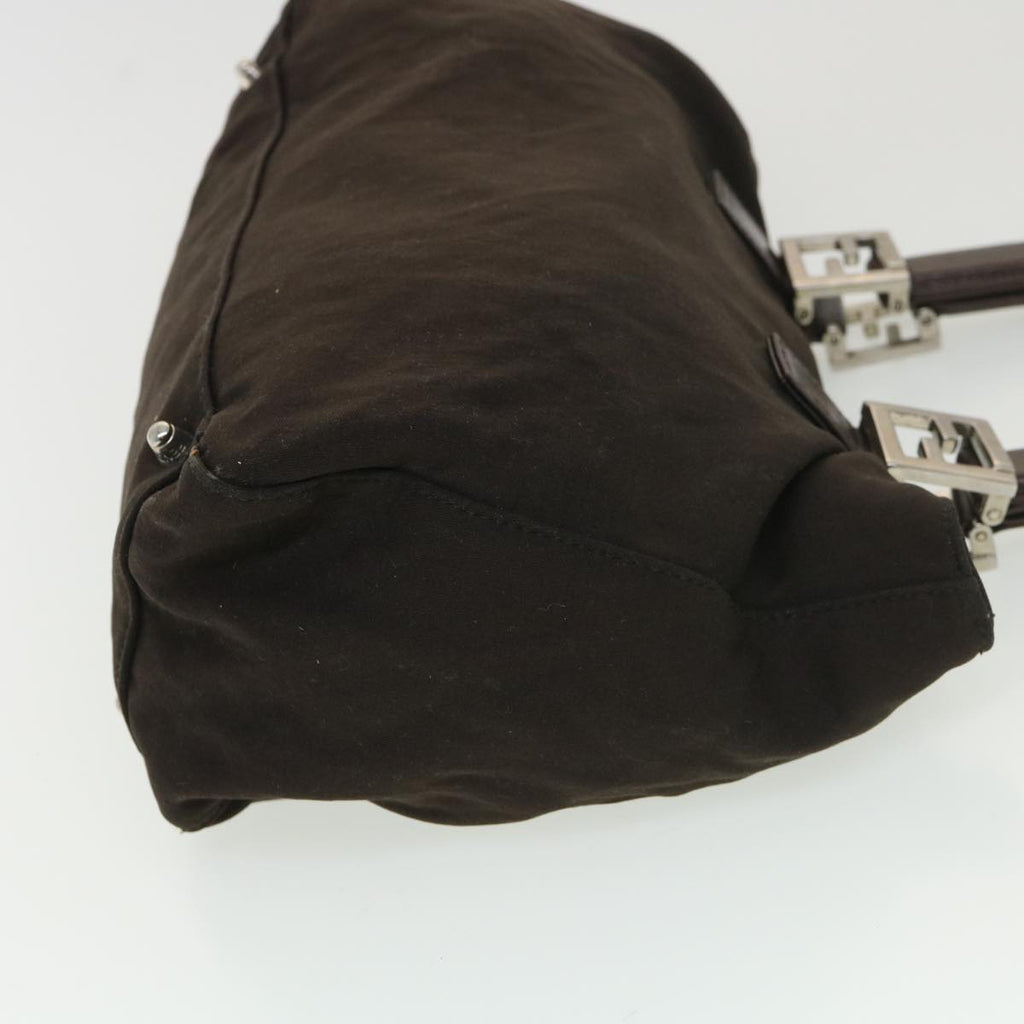 FENDI Hand Bag Nylon Brown rd4558
