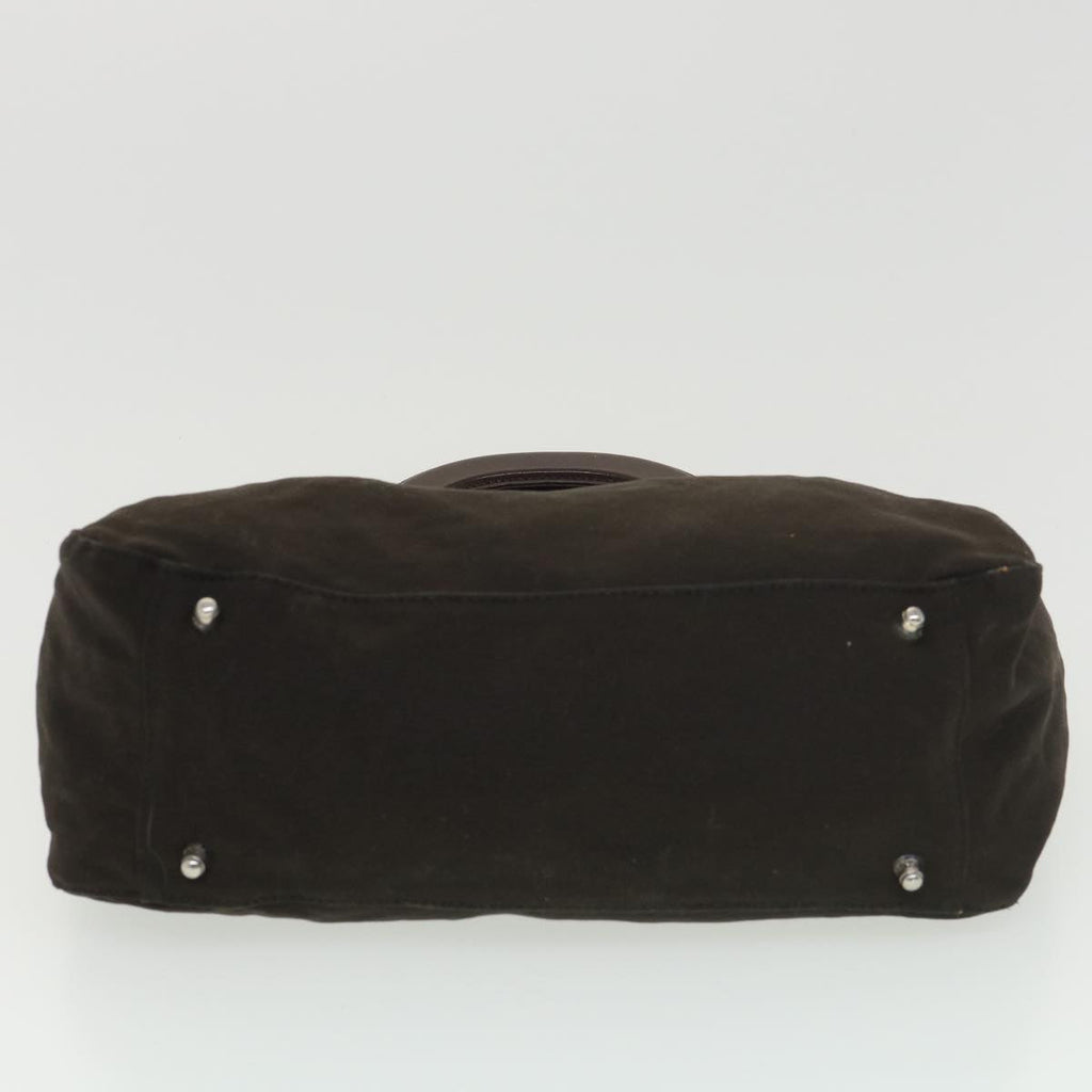FENDI Hand Bag Nylon Brown rd4558