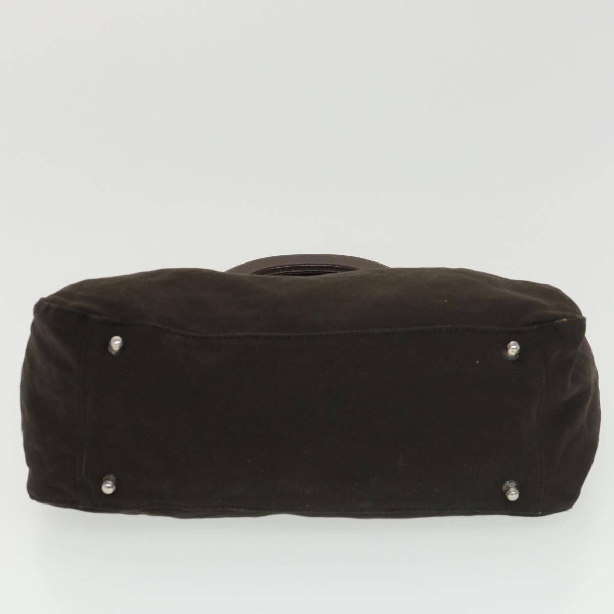 FENDI Hand Bag Nylon Brown rd4558