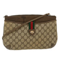 GUCCI Web Sherry Line GG Canvas Boston Bag PVC Leather Beige Green Red rd4560