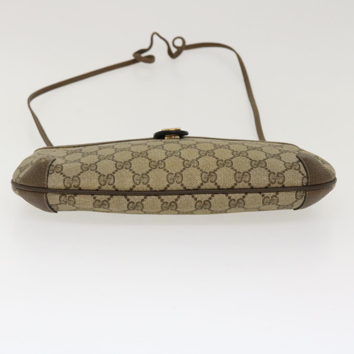 GUCCI Web Sherry Line GG Canvas Boston Bag PVC Leather Beige Green Red rd4560
