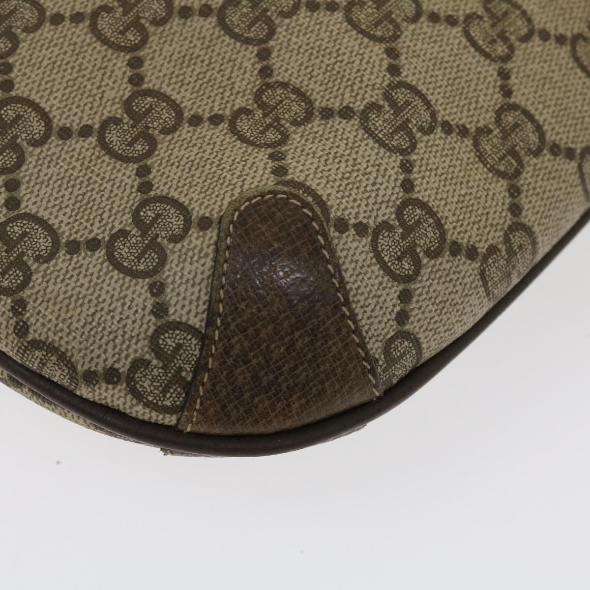 GUCCI Web Sherry Line GG Canvas Boston Bag PVC Leather Beige Green Red rd4560