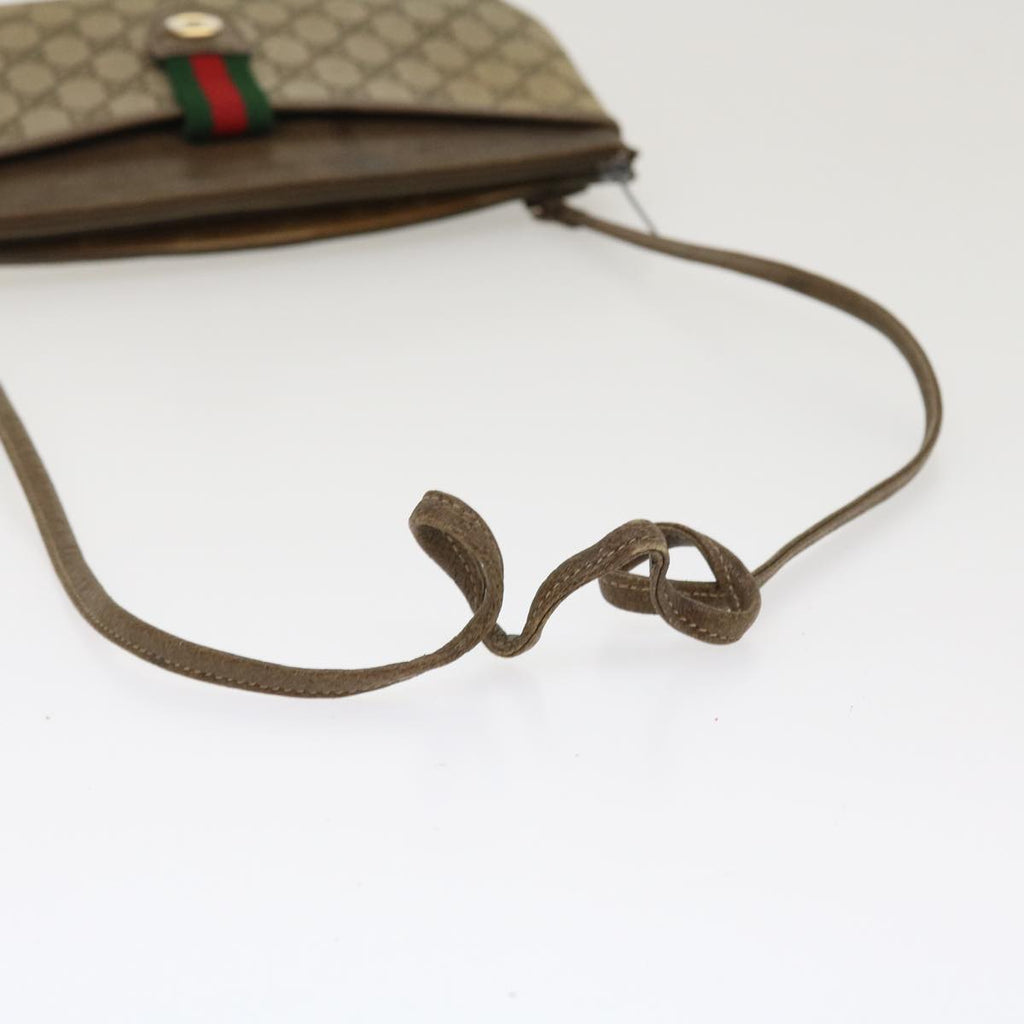 GUCCI Web Sherry Line GG Canvas Boston Bag PVC Leather Beige Green Red rd4560