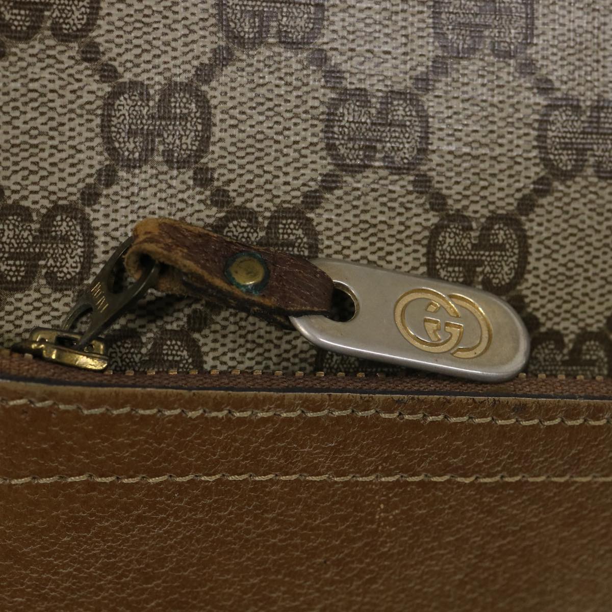 GUCCI Web Sherry Line GG Canvas Tote Bag PVC Leather Beige Green Red rd4576