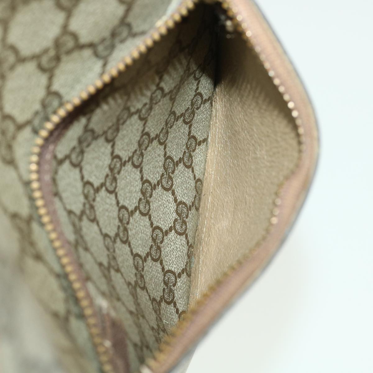 GUCCI Web Sherry Line GG Canvas Tote Bag PVC Leather Beige Green Red rd4576